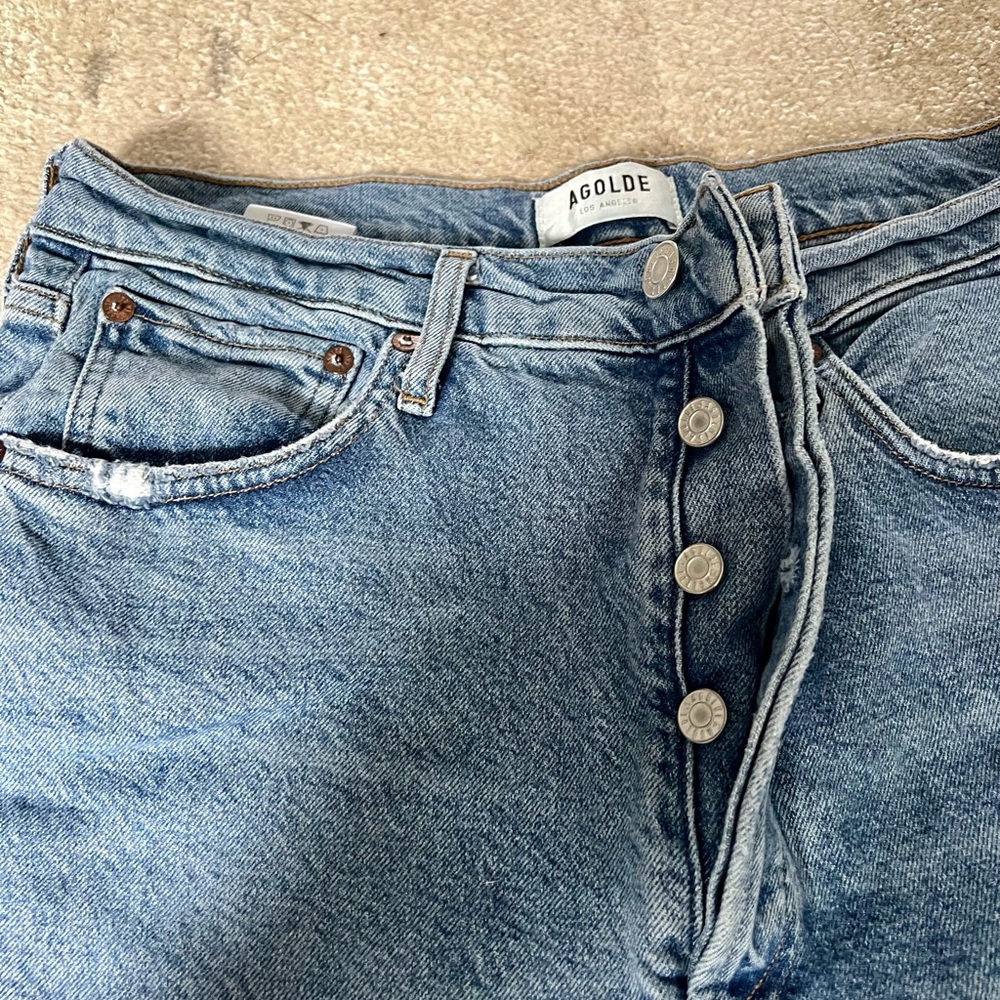 Agolde Riley Distressed Jeans - Picture 4 of 8